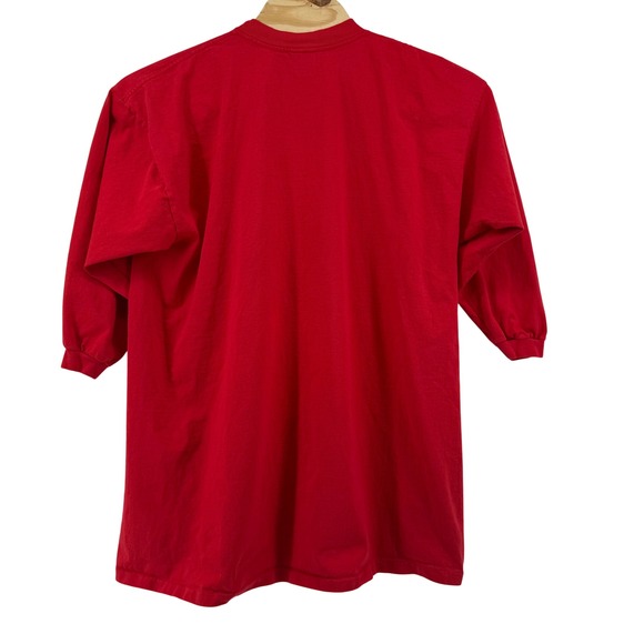 Vintage Disney Store Santa Tigger Christmas Long Sleeve Sleep Shirt Red Made USA - Picture 2 of 6